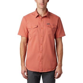 Columbia Utilizer II Solid Short Sleeve - Hemd Herren DunkelKoralle - OZRM21936